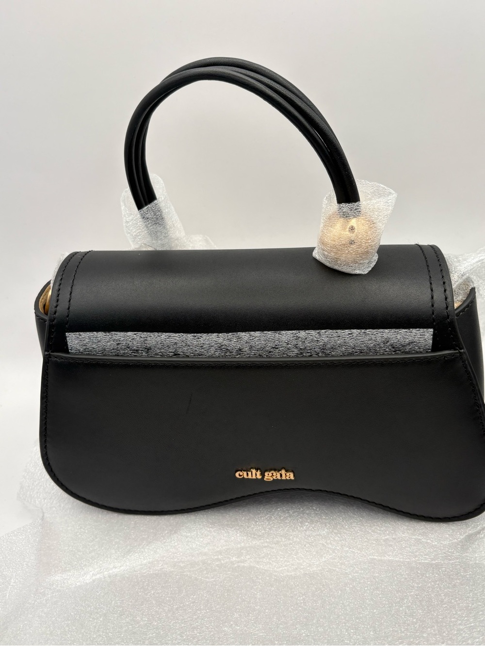 cult gaia Black Kazia Crossbody Bag with Gold Accents - Picture 8 of 16